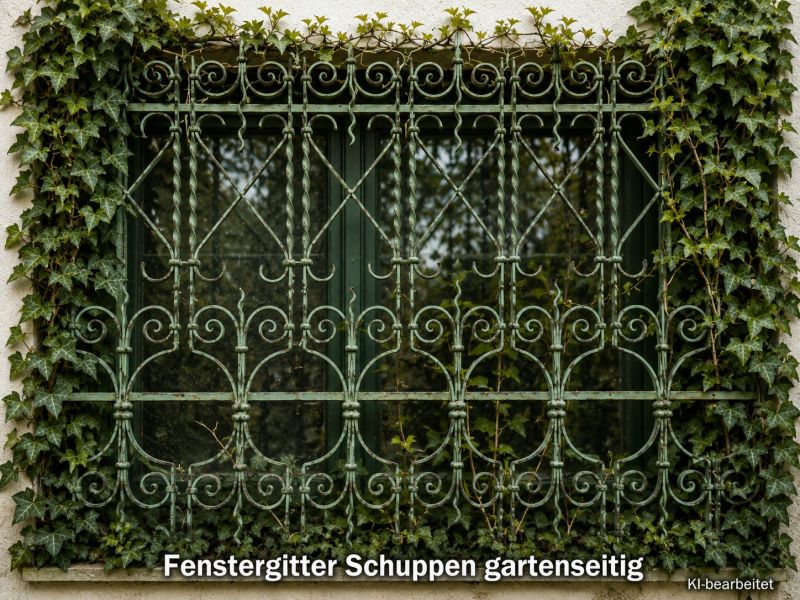 Greenery covering the decorative lattice on the window of a family house in Illmitz.