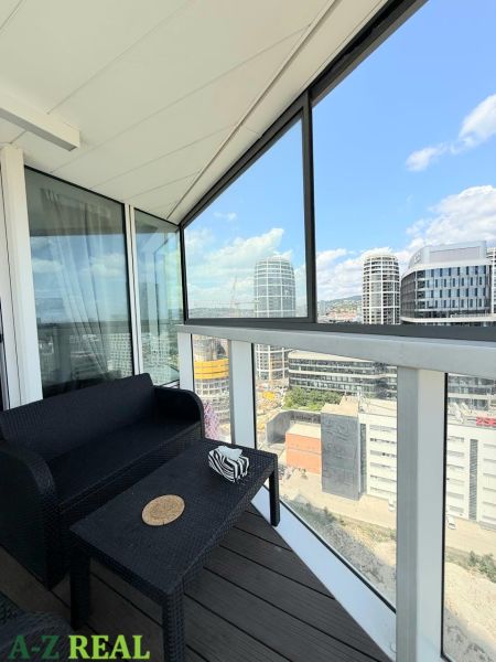 A balcony with a view of Bratislava, Landererova Street, from a three-room apartment.