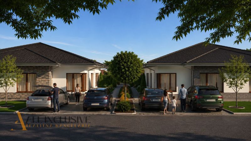 Family houses with gardens in Dunajský Klátov suitable for residential plots.