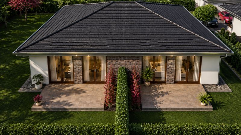 A family house in Dunajský Klátov with a spacious terrace surrounded by greenery. Residential plots.