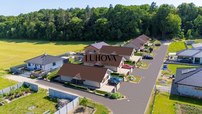 New family houses in Tuchyňa, Tuchyňa surrounded by nature and green areas.