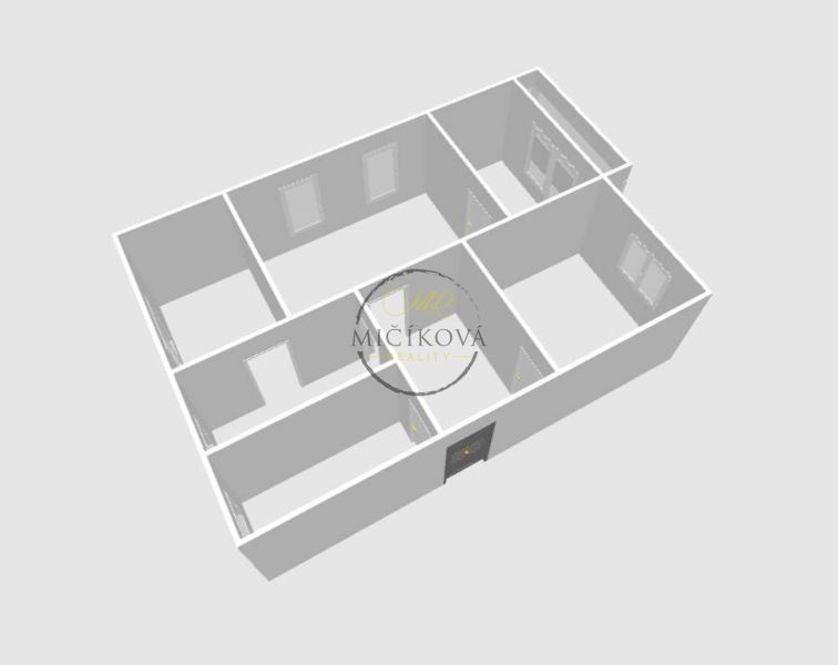 The floor plan of a 4-room apartment shows spacious and organized rooms.