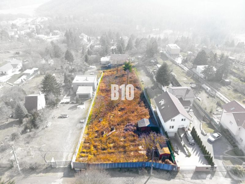 Aerial view of residential plots on Lesná Street in Stupava.