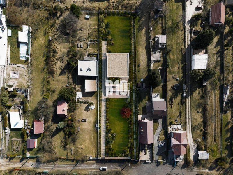 Aerial view from above of properties - housing in Stupava on Lesná Street.