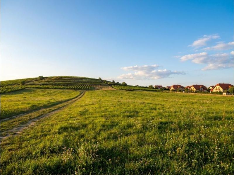 A grassy plot of land on Rakyta Street in Bratislava - Devínska Nová Ves, ideal for living.