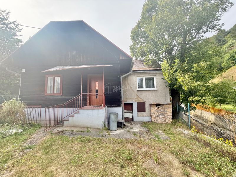 A family house in Ochodnica on Ochodnica Street with a staircase, a tree, and a garden.