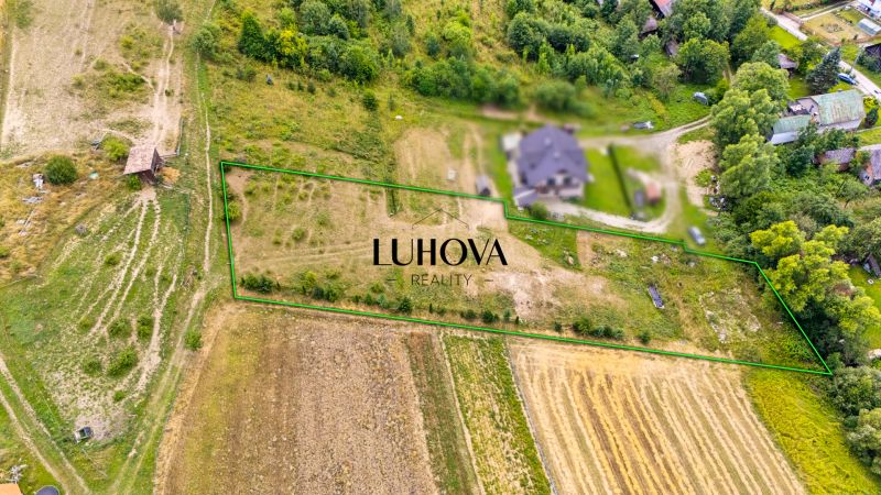 Aerial view of residential plots in Lysá pod Makytou at Strelenka.