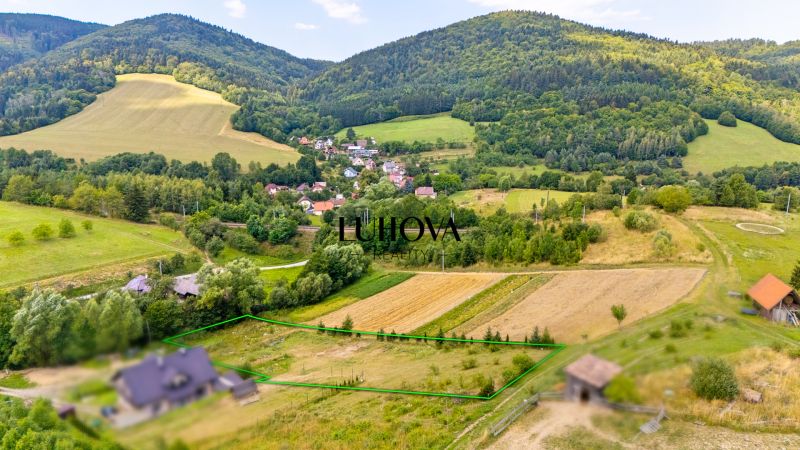 Panorama of Plots - housing in Lysá pod Makytou on Strelenka street surrounded by nature and hills.