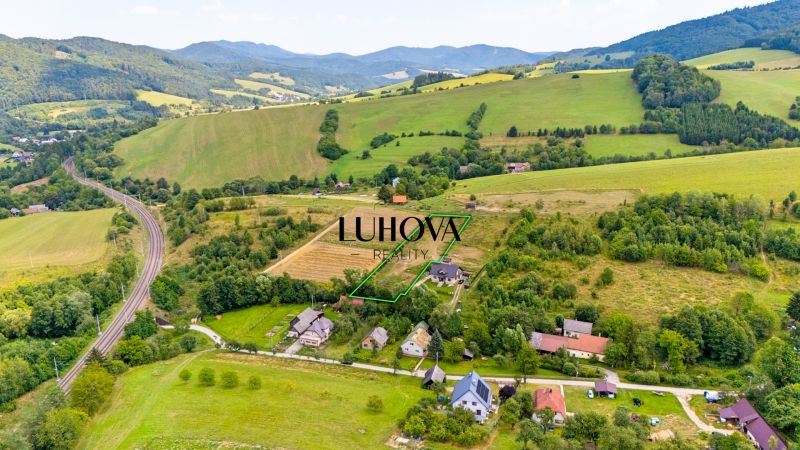 Exterior panorama of residential plots at Strelenka in Lysá pod Makytou surrounded by nature.