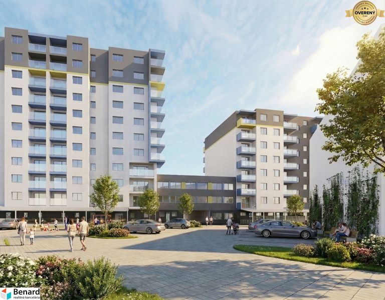 A modern residence with 3-room apartments in the center of Poprad surrounded by greenery and parking.