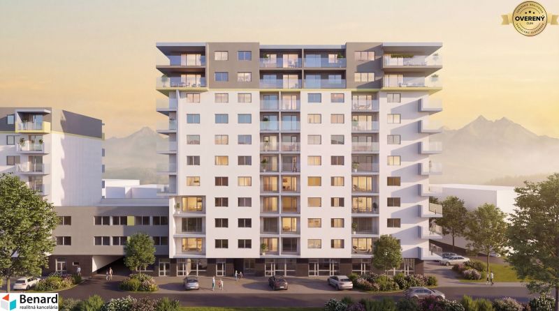 Poprad offers a new 3-room apartment in a modern residential complex with a view of the Tatras.