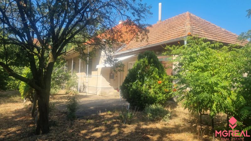 A family house in Moča surrounded by greenery and trees on a sunny plot.