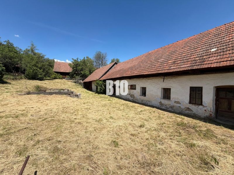 A cottage in Dubové surrounded by nature and a blue sky.