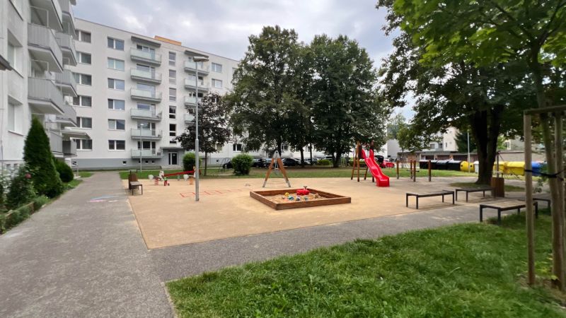 Playground on Dušana Madačova in Ružomberok near a 3-room apartment.