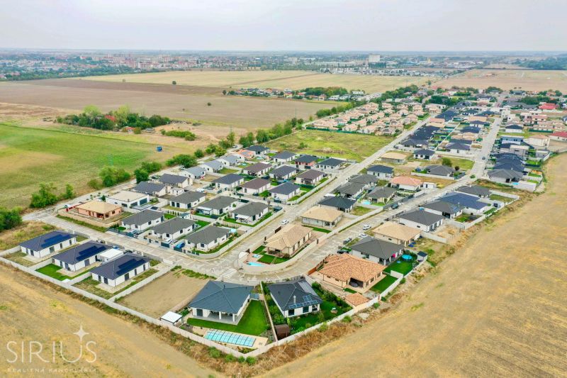 A view of the residential area in Senec at Južná Brána with family houses.