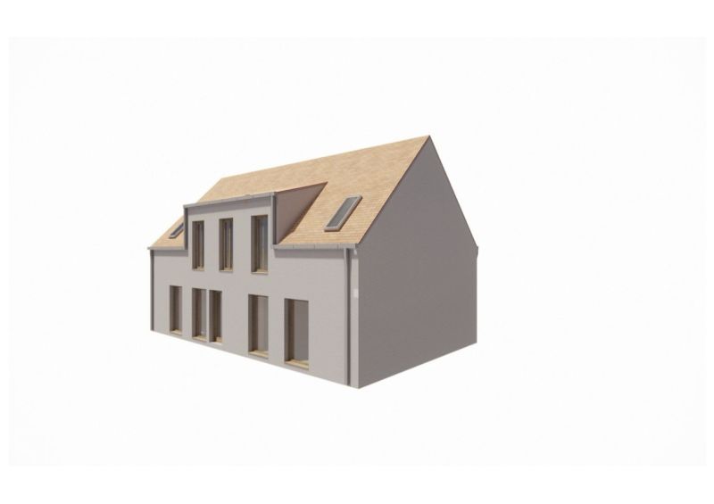 Visualization of a two-story building with an attic and light facades at the Southern Gate in Senec.