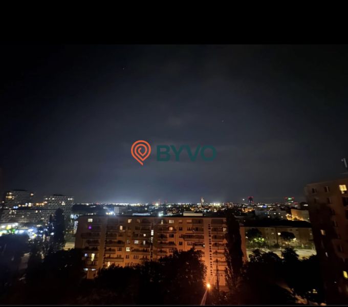 Night panorama from a 4-room apartment on Račianska in Bratislava-New Town.