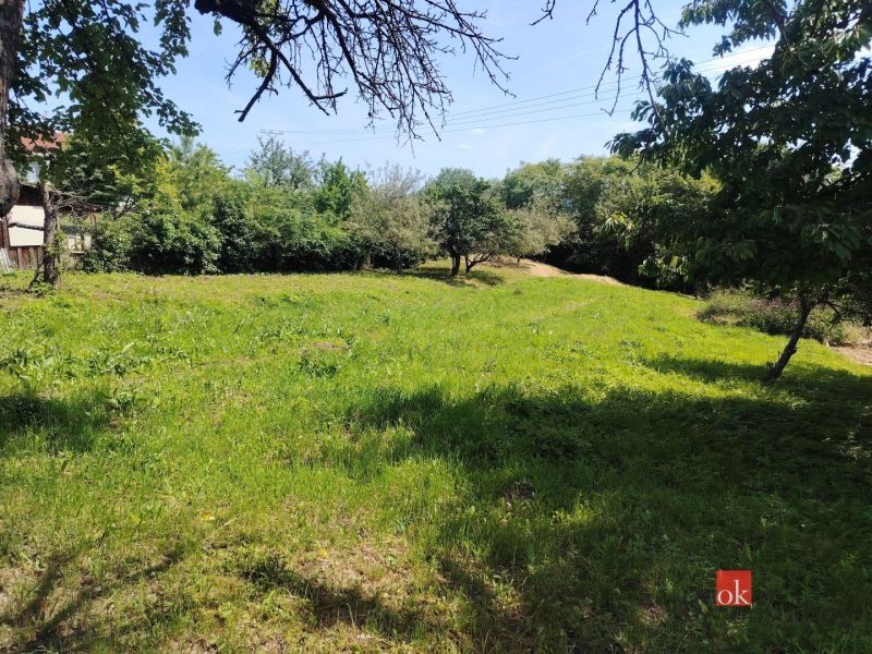 A grassy plot in the village of Žehňa surrounded by trees, ideal for living.