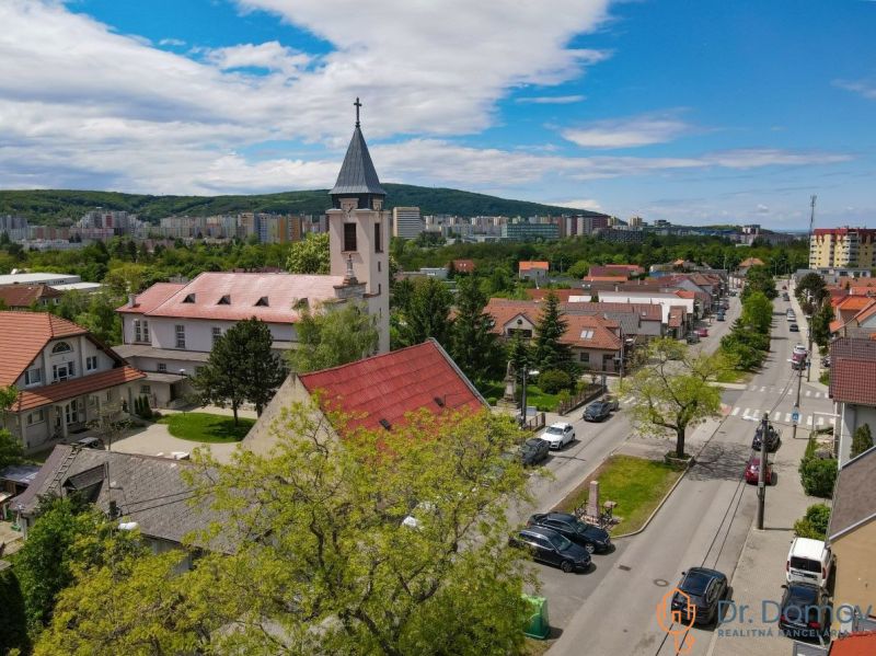 Church and street in Bratislava - Lamač on Studenohorská close to nature and the city.