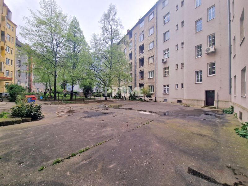 The courtyard between the apartment buildings on Murgašova Street in Bratislava - Staré Mesto.