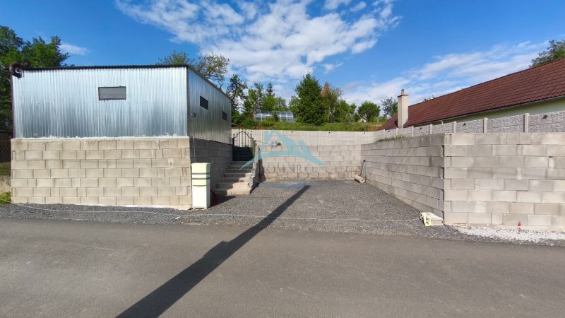 Metal garage and concrete walls on Recreational plots Selešťany in Záhorce.