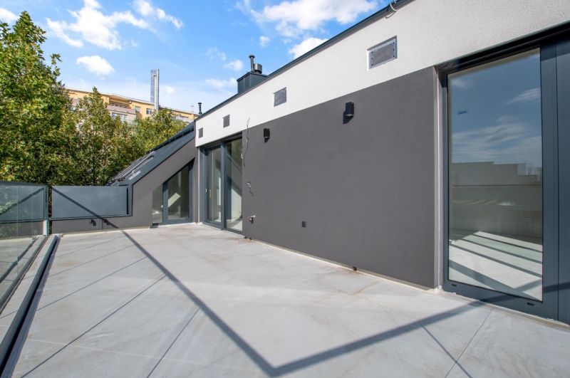 Spacious terrace on Bartókova Street in Bratislava - Staré Mesto, 5 or more bedroom apartment.