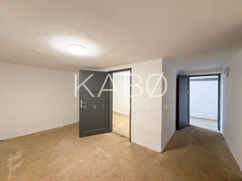 White walls and doors in the interior of a family house.