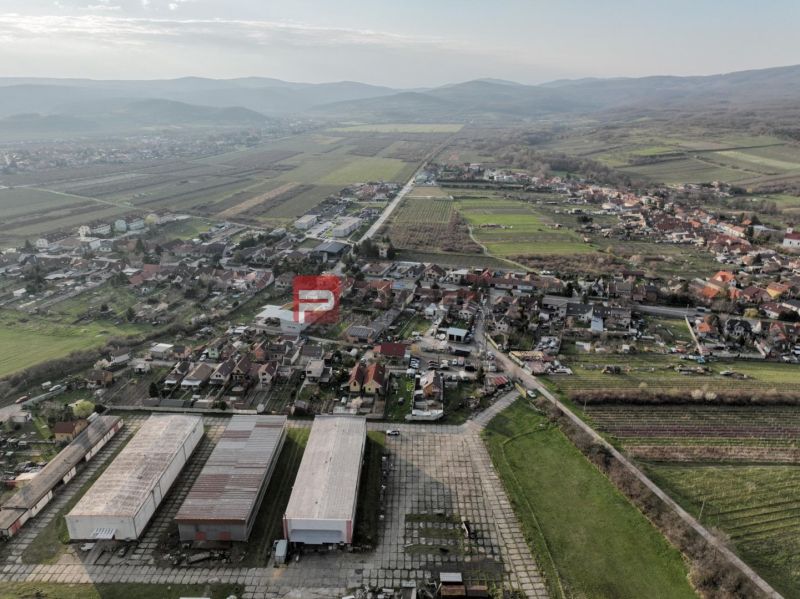A top view of the production facilities in the village of Vinosady on Pezinská Street.