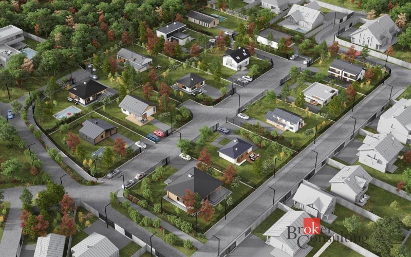 Visualization of a residential district in the city of Nitra, Plots - housing.