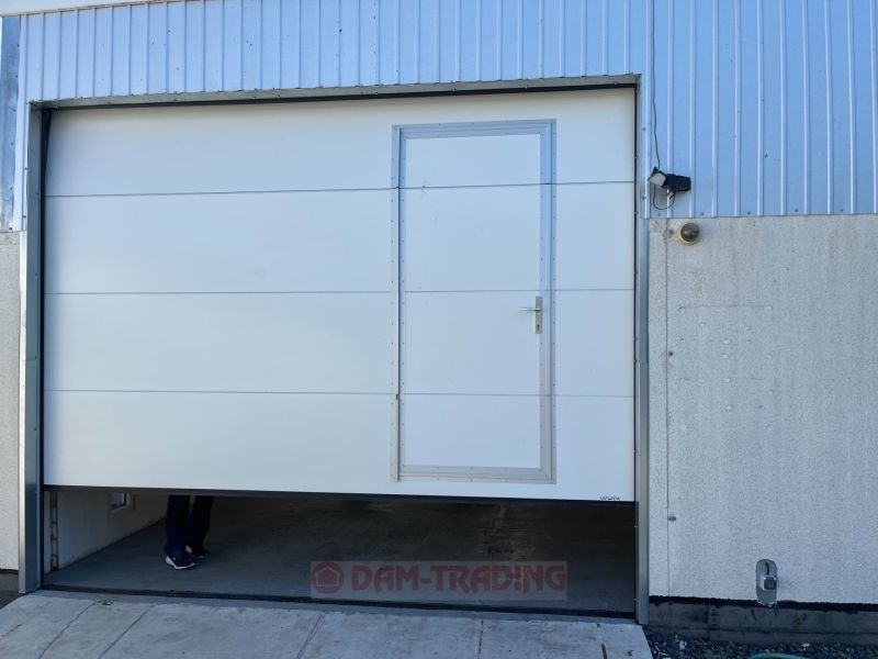 Garage door with built-in doors in the area on Galvaniho Street in Bratislava - Ružinov.