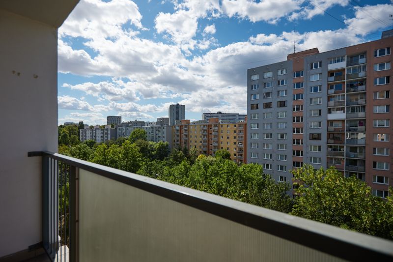 View from the balcony on Tatranská Street, Košice - Staré Mesto district to the housing estate.