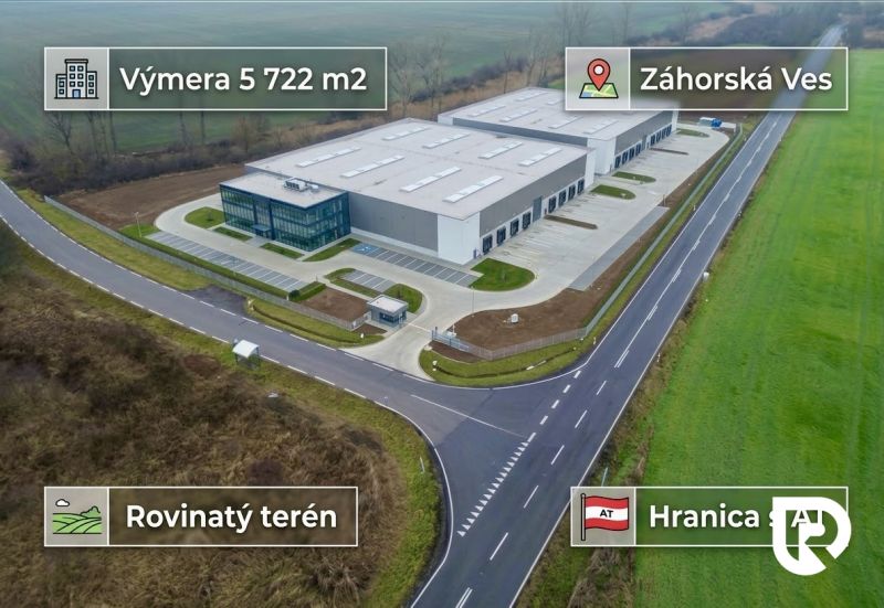 Industrial building on flat terrain in the village of Záhorská Ves, Commercial land.