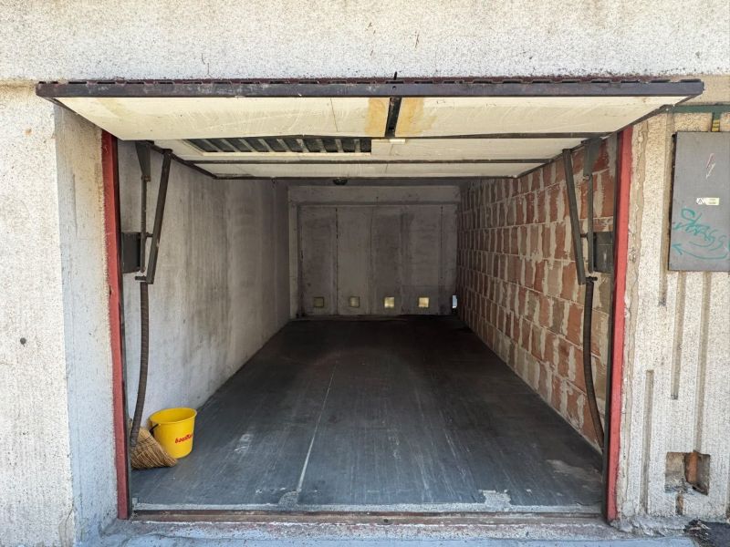 Open garage with wood decor flooring on Hanulova Street in Bratislava - Dúbravka.