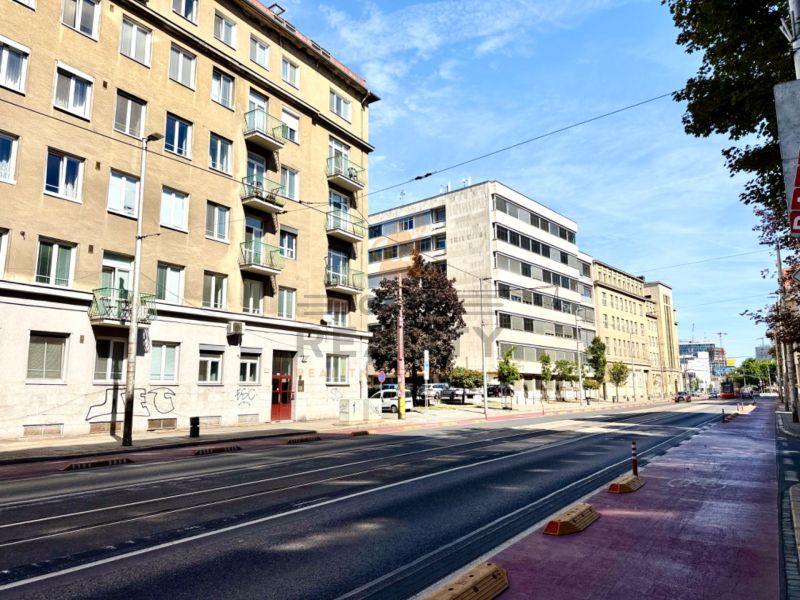 Vajanského nábrežie Street in Bratislava - Old Town with the surrounding residential buildings.