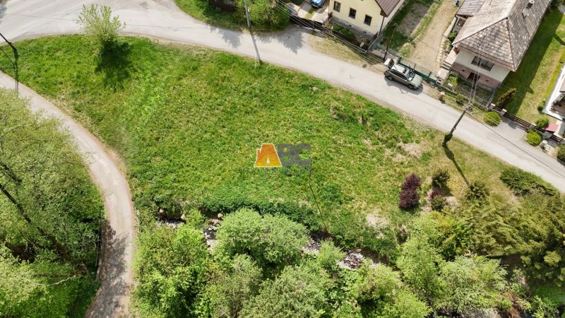 Green plots for sale in Turová, surrounded by roads and trees. Land - residential.