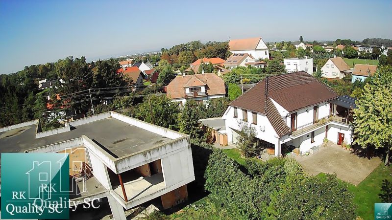 Aerial view of a family house in Kráľová pri Senci on Záhumenská Street.