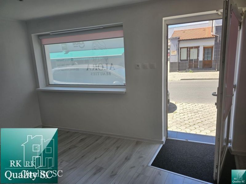 Commercial premises with wood decor flooring, view of Lichnerova Street in Senec.