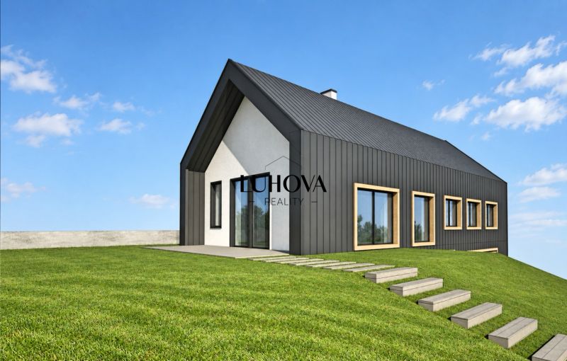 A family house with a sloped roof on a hillside in Sládkovičova in Považská Bystrica, Residential land.