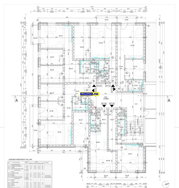 The floor plan shows the layout of rooms in a 2-room apartment.