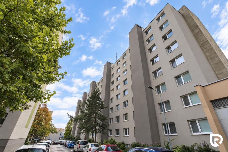 Apartment building and greenery on Gallayova Street in Bratislava - Dúbravka.