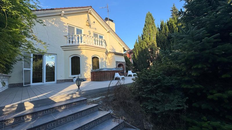 A family house in Trenčianske Stankovce with a garden, terrace, and outdoor seating.