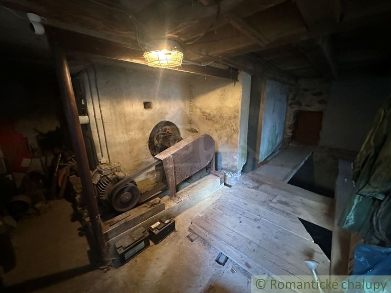 Mansion of a family house with wooden furnishings and machinery.