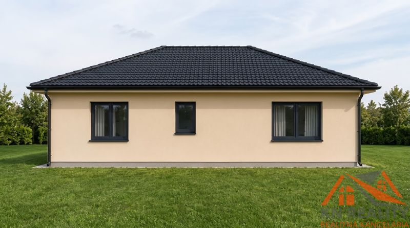 A family house on Hlavná Street in Svätý Peter with a pitched roof and a garden.