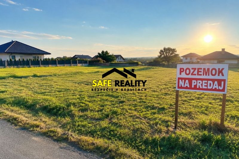 Residential plots in Žilina at sunset, ready for sale.