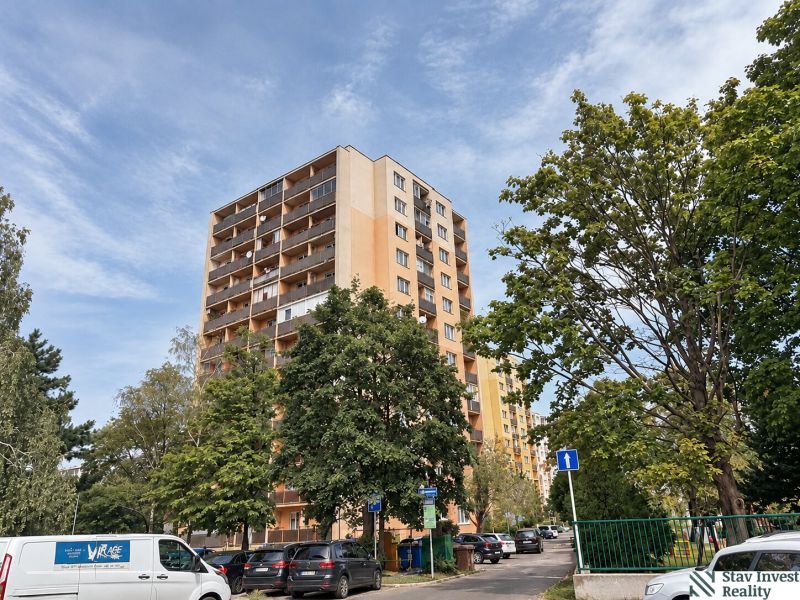 Apartment building with parking and greenery on Československých Parašutistov Street in Bratislava - Nové Mesto.