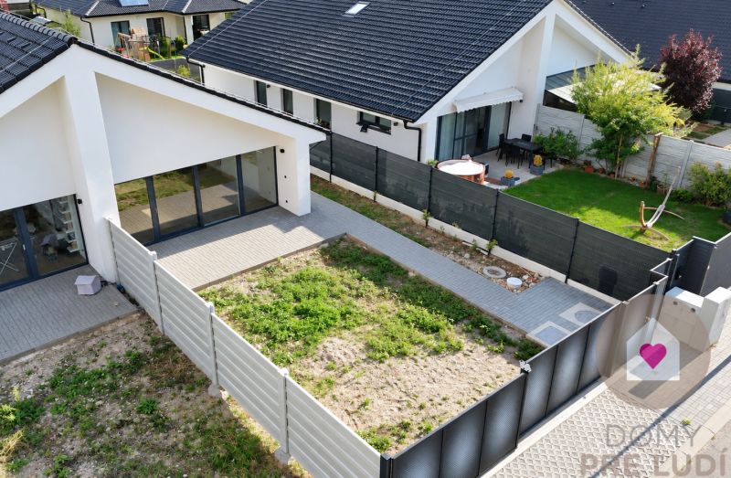 A family house in Cífer near Trnava with a terrace and landscaped garden.