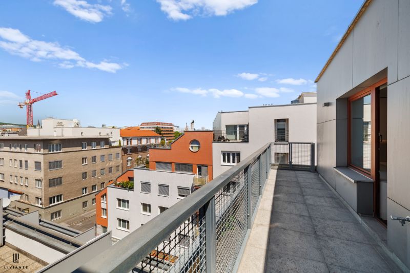 View from the balcony of a 3-room apartment on Dunajská Street in Bratislava - Old Town.
