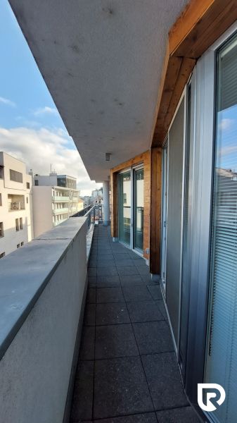 Balcony on Legionárska Street in Trenčín at a 2-room apartment with a view of the city.