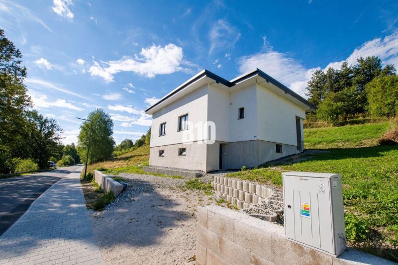 A family house in the Skalica environment, located next to the road amidst greenery.