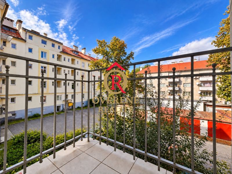 View from the balcony of a 2-room apartment on Československej armády Street in Banská Bystrica.
